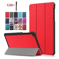 for samsung galaxy tab a 8 0 2019 protective smart magnetic stand shell cover funda for sm t290 t295 t297 with stylus pen