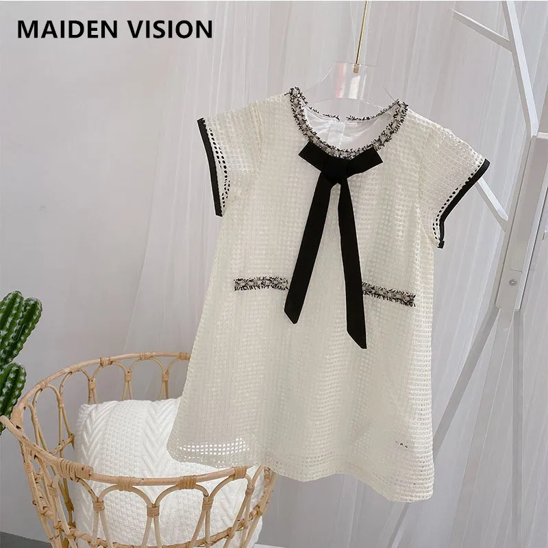 

Детские платья с бантом для маленьких девочек, летнее платье для маленьких принцесс с вырезами, повседневное детское платье для дня рождени...