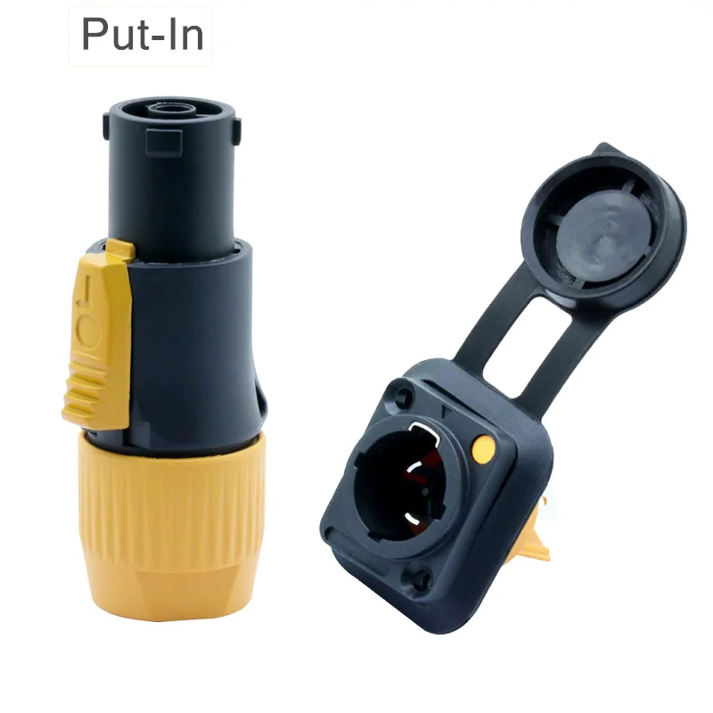100 шт. IP65 Водонепроницаемый 3 контактный разъем питания переменного тока штекер +