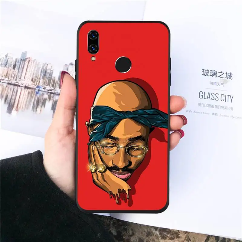 

American rapper 2pac Tupac Phone Case For Huawei honor Mate P 10 20 30 40 Pro 10i 9 10 20 8 x Lite Luxury brand funda coque