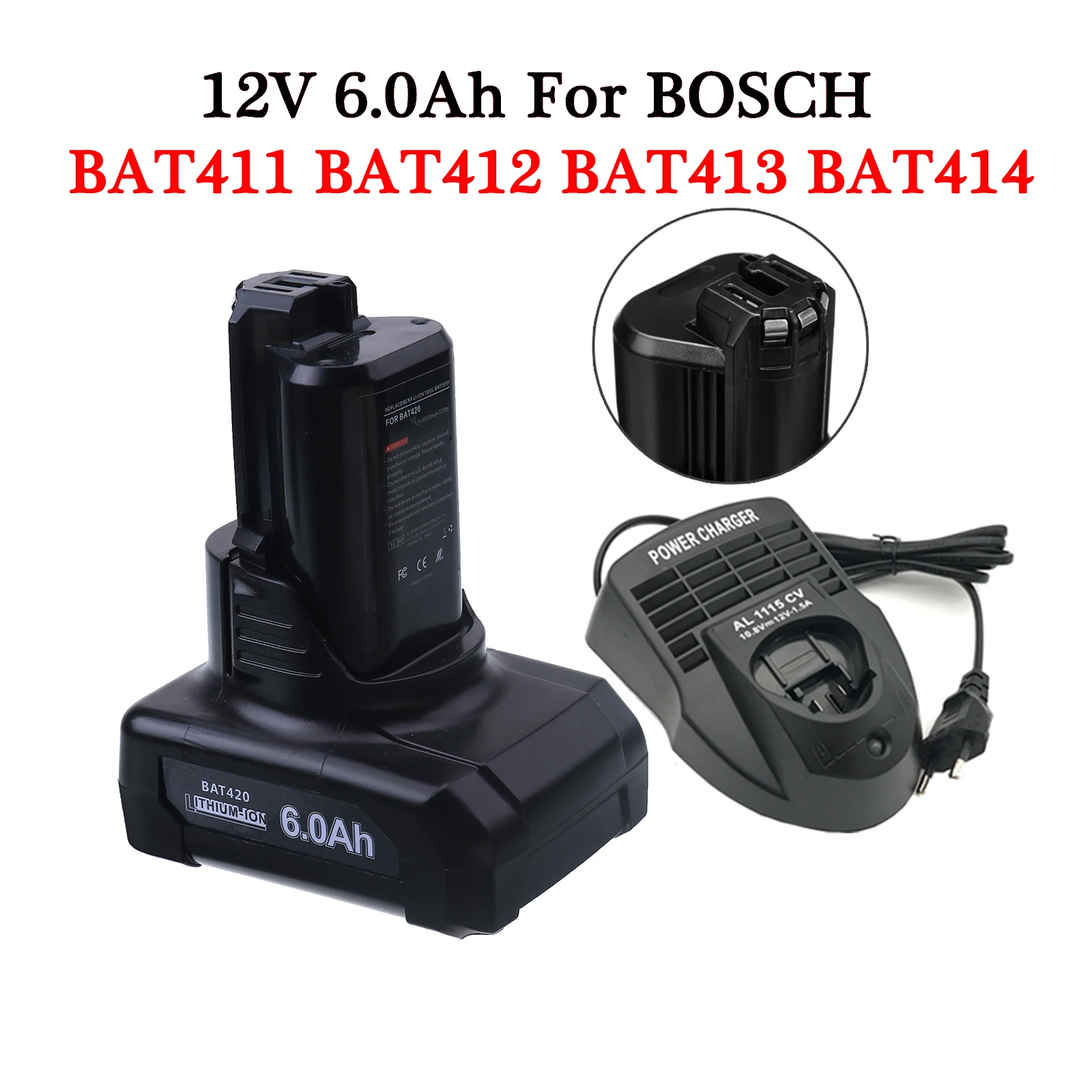 10 8 В-12 в 6000 Ач мАч литий-ионный перезаряжаемый аккумулятор замена для BOSCHBAT411 BAT411A