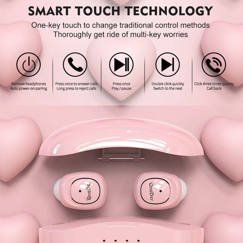 OneDer W17 наушники вкладыши TWS Bluetooth V5.0 Беспроводной бинауральные In Ear спортивные