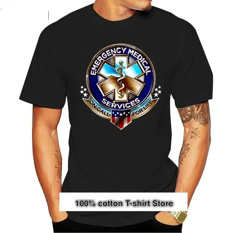 

Camiseta EMS, camisa de Servicios Medical de SOS EMT, bandera параметра, S-3XL de double cara