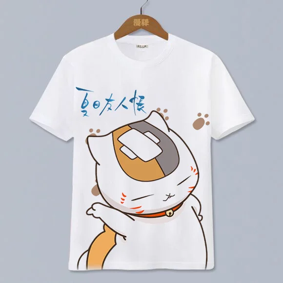 

Anime Natsume Yuujinchou natsume T Shirt Madara Teacher Cat Women/Men Summer T-Shirt Casual Short Sleeves Top Tee Tshirts