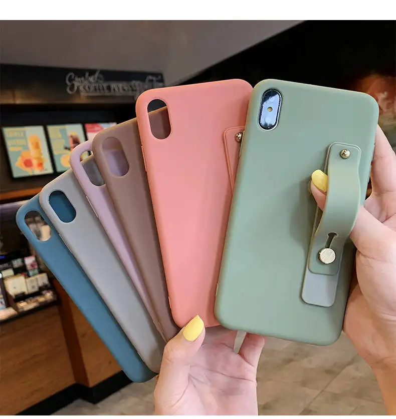 Мягкий силиконовый чехол держатель для телефона iphone 11 Pro Max 7 8 6 6S Plus XR X Xs max задняя