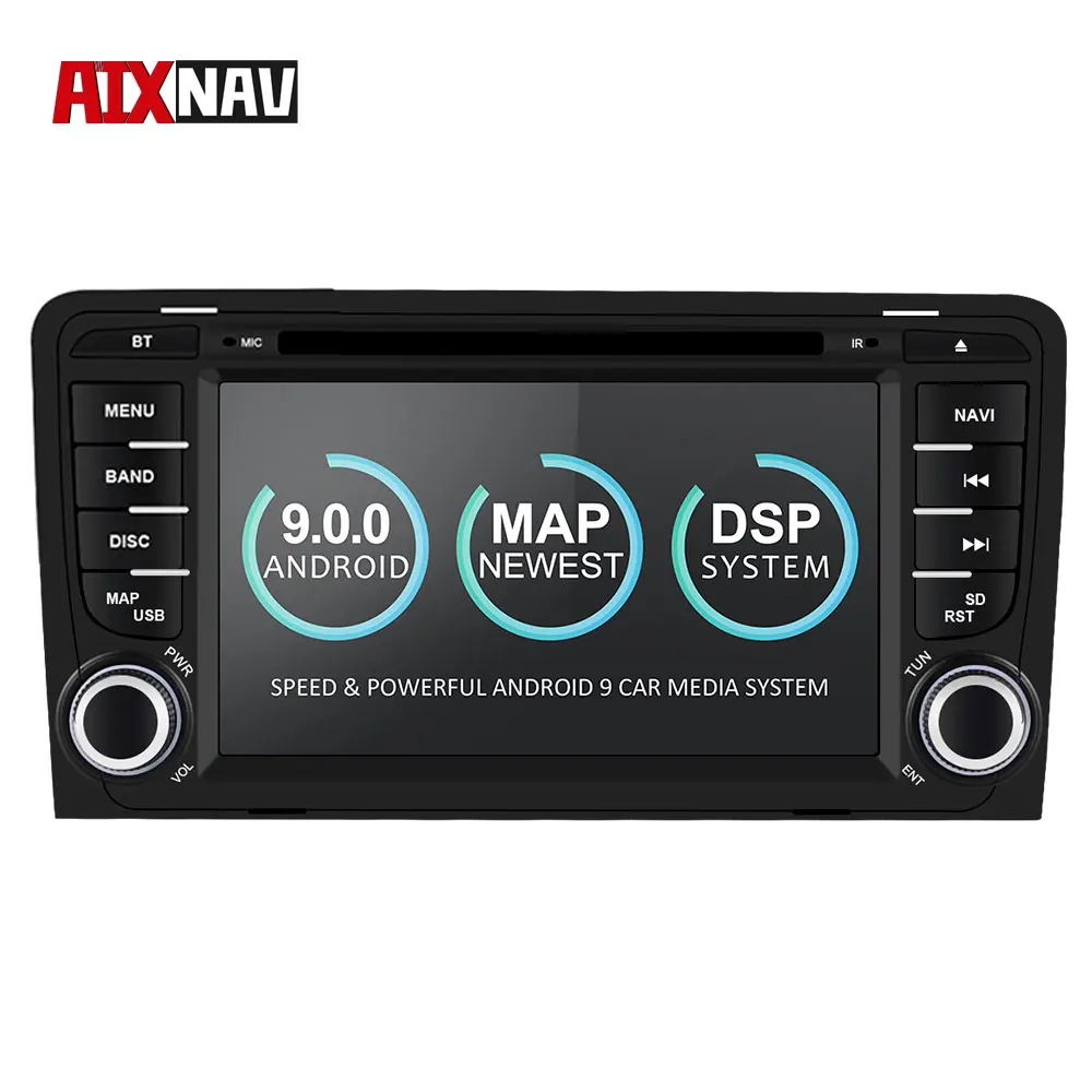 Android двойной Din Автомобильный мультимедийный плеер gps навигация для Audi A3 4 ядра ОЗУ