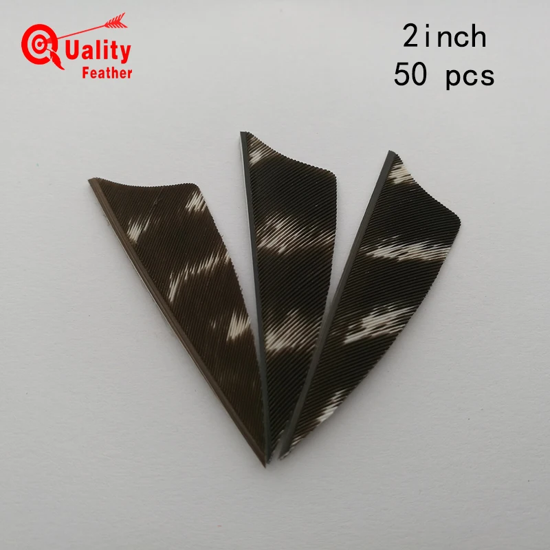 50 шт. 2 ''настоящие турецкие перья стрела перо щит узор смешанный цвет стрельба