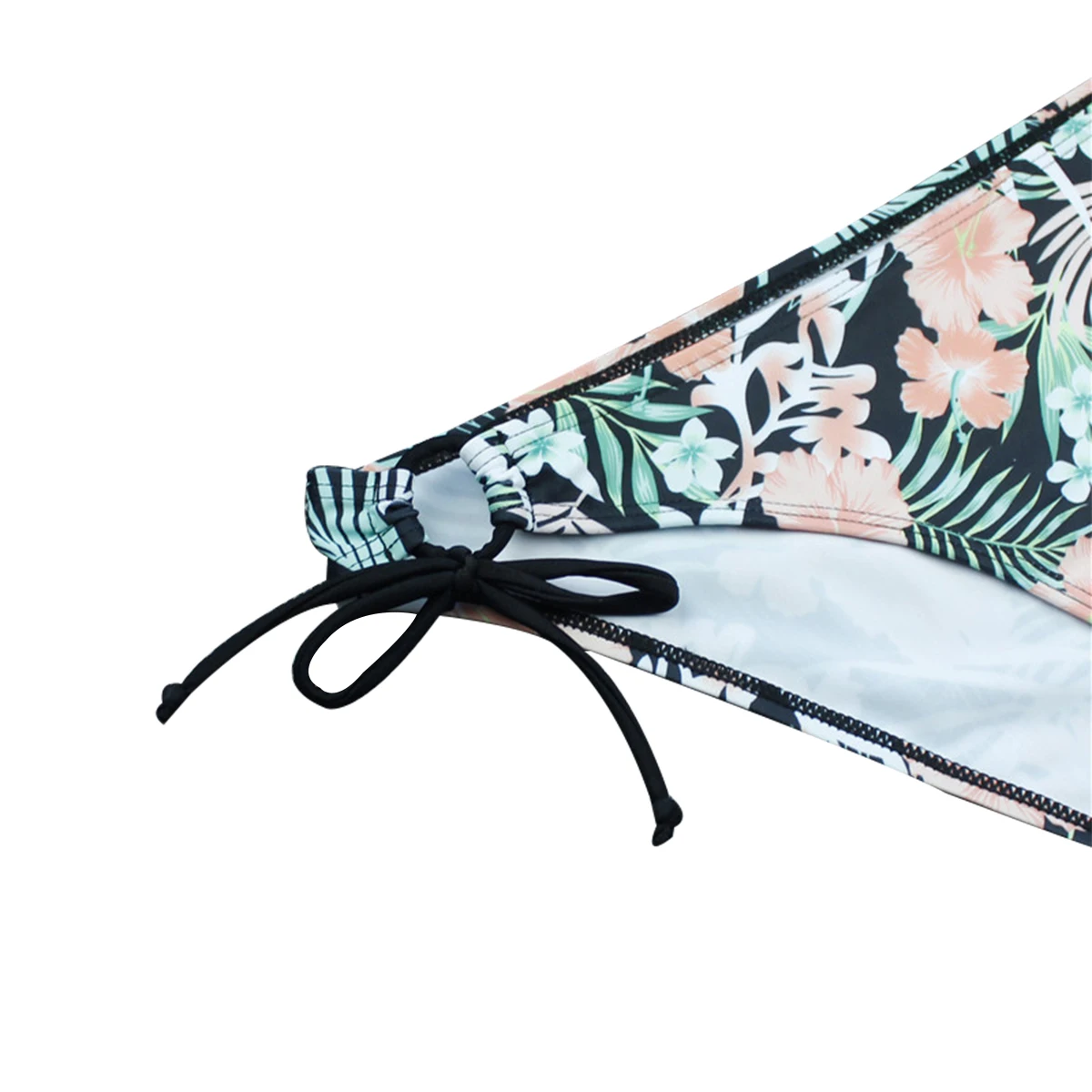 

2020 New Sexy Women Fashion Floral Printed Two-piece Bathing Suit Summer Beach Hot Ladies Lace-up Halter Top Low Waist Thong