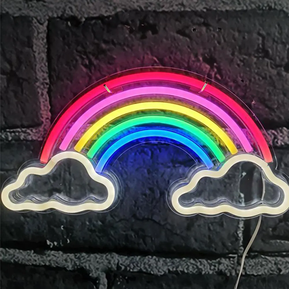 

Cloud Neon Night Lamp LED Neon Light Sign Rainbow USB-Powered Acrylic Room Decor Light for Christmas Birthday Party White