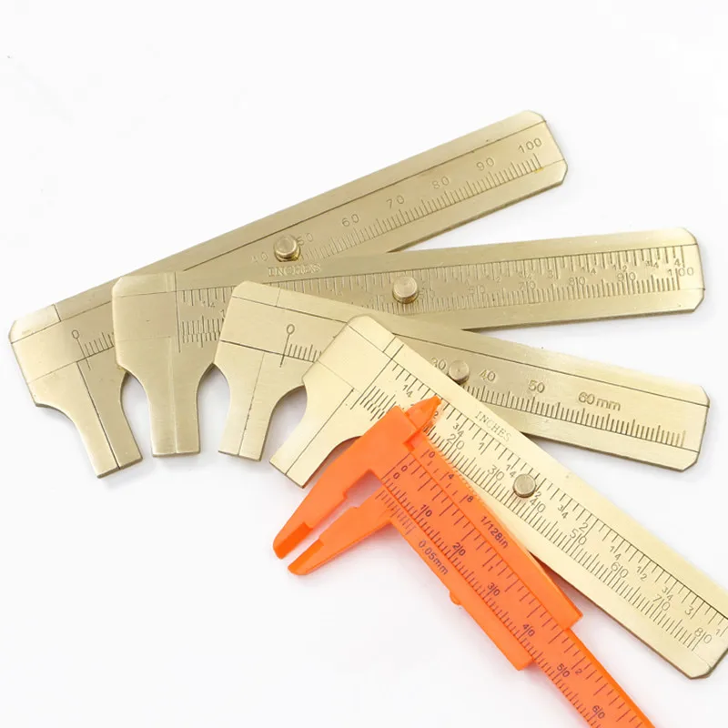 Мини латунные раздвижные Штангенциркули линейка микрометр измерительные