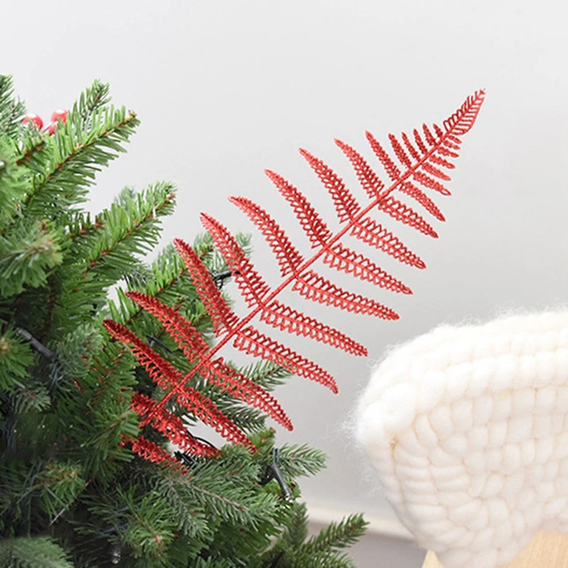 

Christmas Ornaments Christmas Decoration Flower Grass Hollow Discharge Class Simulation Fake Flower Leaf Gifts