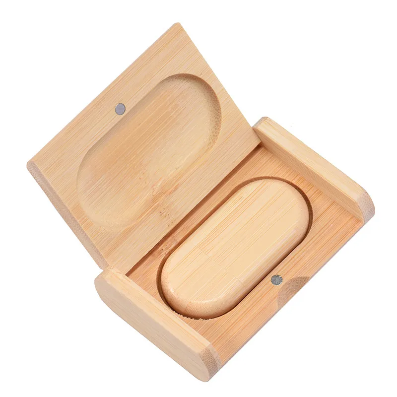 Bamboo with BOX POWERONE(более 10 шт. бесплатный логотип) Деревянный usb+ коробка usb флэш-накопитель 4 ГБ 8 ГБ 16 ГБ 32 ГБ 64 ГБ фотография свадебный подарок - Цвет: Bamboo with BOX