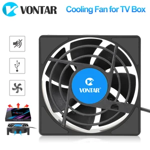 VONTAR C1 Cooling Fan for Android TV Box Set Top Box Wireless Silent Quiet Cooler DC 5V USB Power Radiator Mini Fan 80x80x25mm