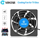 VONTAR C1 охлаждающий вентилятор для Android TV Box телеприставка Беспроводная Бесшумная Тихая Кулер DC 5 В USB мощность радиатор мини вентилятор 80x80x25мм