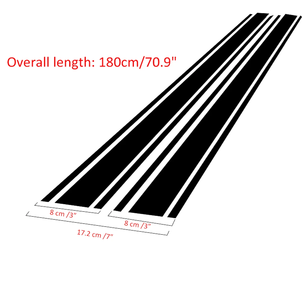

2Pcs Vinyl Car Bonnet Hood Stripes Sticker Cover Decal Stickers Car interior accessories Auto Stickers