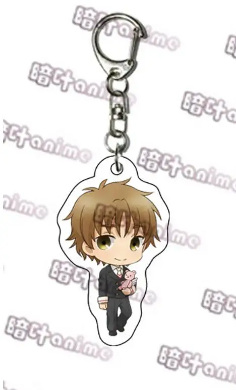 Белый Япония Аниме карта Captor SAKURA LI SYAORAN KINOMOTO TOUYA Tsukishiro Yukito Косплей акриловый брелок кулон брелок с игрушкой подарок - Цвет: Белый