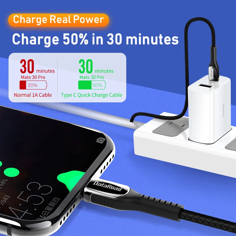 Кабель DataRoad 5A USB Type C для Huawei Mate 30 Pro P40 Plus Samsung Note7 Note8 S8 + S9 кабеля Xiaom QC3.0|Кабели