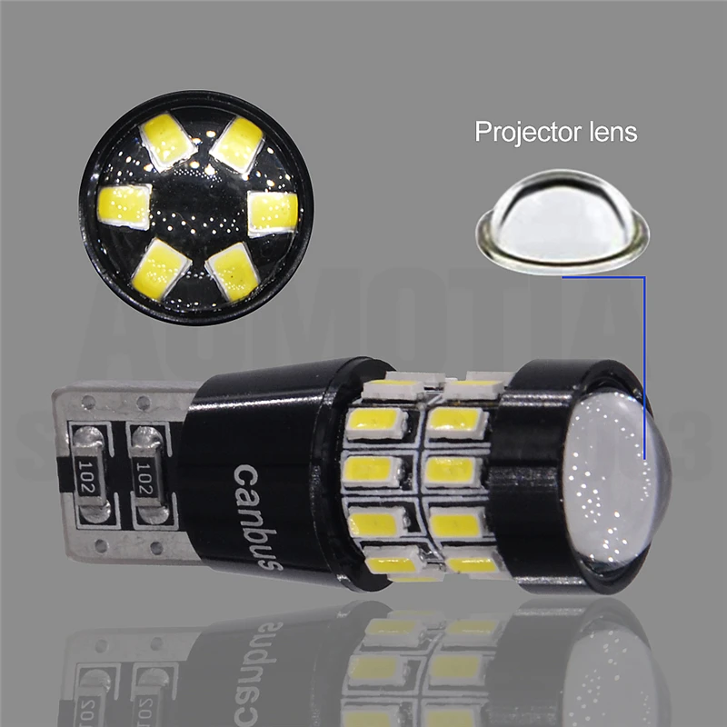 2 шт. T10 W5W светодиодный 3014 30 SMD линзы светодиодный лампочки CANBUS 194 168 белый светильник для салона Купол номерного знака светильник Светодиодные лампы 12V