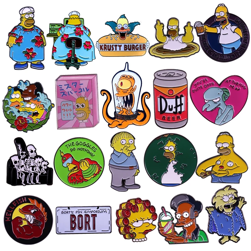 DZ827 Оптовая Продажа Аниме Коллекция эмали штырь металлические броши для мужчин и