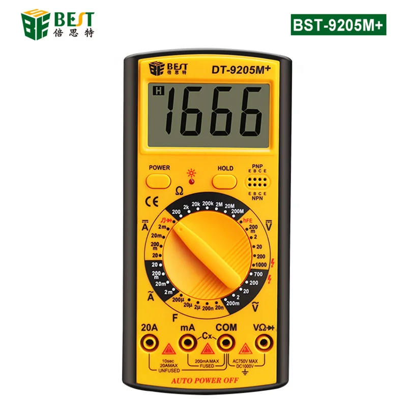 

BEST 9205M Professional LCD Digital Multimeter Voltmeter Ohmmeter Ammeter Tester With buzzer Tester Meter VS DT830B RM101 DT9205