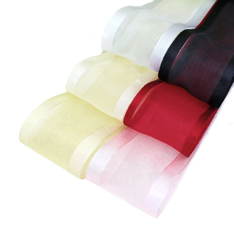 (50 ярдов/рулон) 40 мм лента из органзы оптом декоративные ленты для упаковки