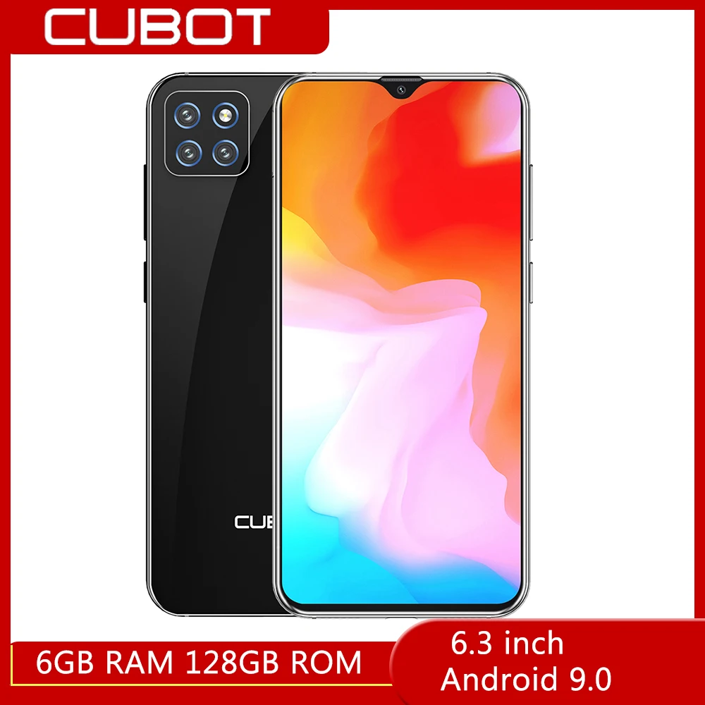 6 3 дюймов смартфон CUBOT X20 Pro 4G Android 9 0 четыре ядра ГБ ОЗУ 128 Гб ПЗУ 4000 МП задняя камера