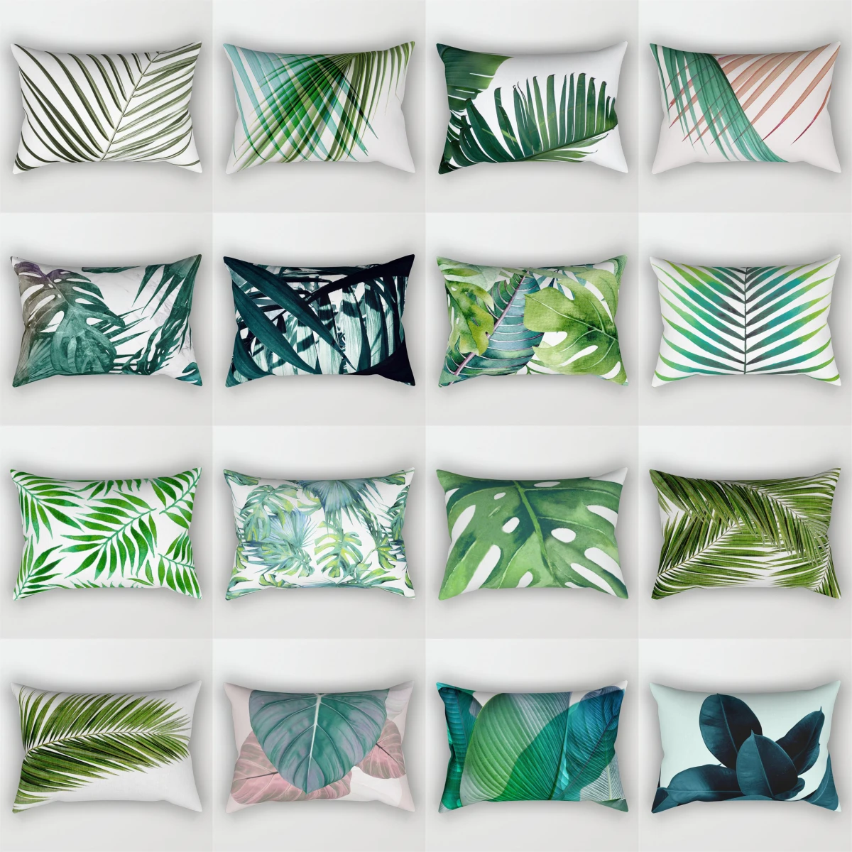 30X50CM ладони монстеры листья чехлы на подушку тропические растения Печать