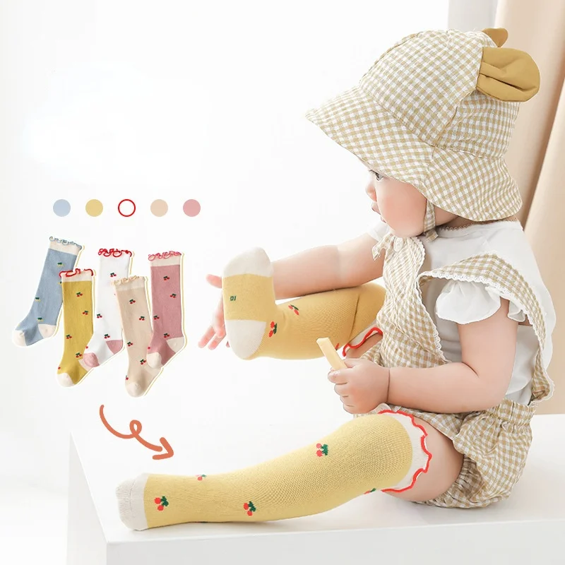 

Autumn New Arrival Casual Knee High Socks Girls Baby Cartoon Socks Newborn Cute Socks Infant Frilly Socks calcetines bebe