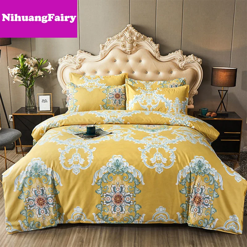 

Luxury European-style bed home textiles thickened four-piece quilt cover pillowcase three-piece quilt cover bedding