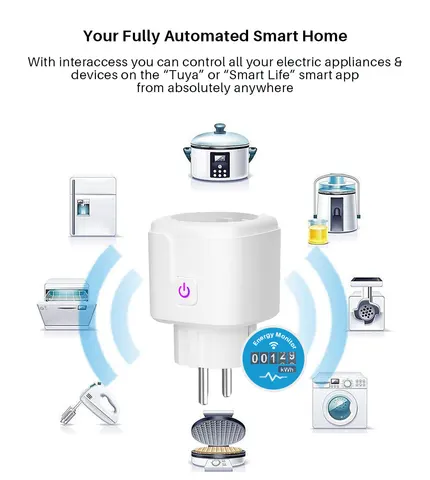 EU Smart Wi-Fi измеритель мощности с монитором мощности умный дом Wi-Fi беспроводная розетка работает ватметр