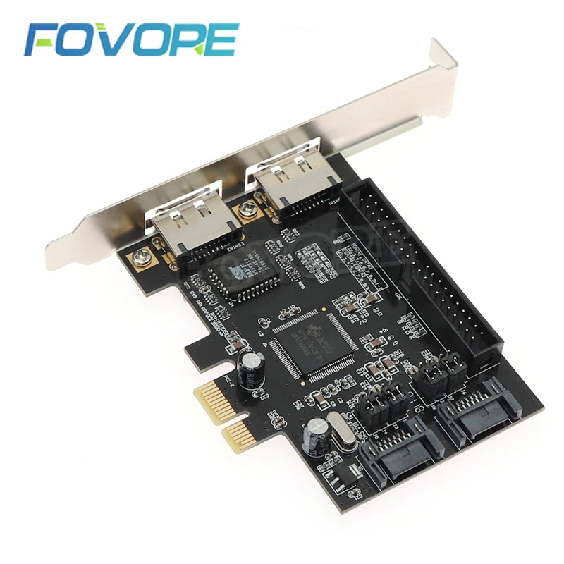 PCI e to 2 Ports SATA IDE eSATA Adapter 2.0 PCIe PCI-e Converter Controller Expansion RAID Card | Компьютеры и офис