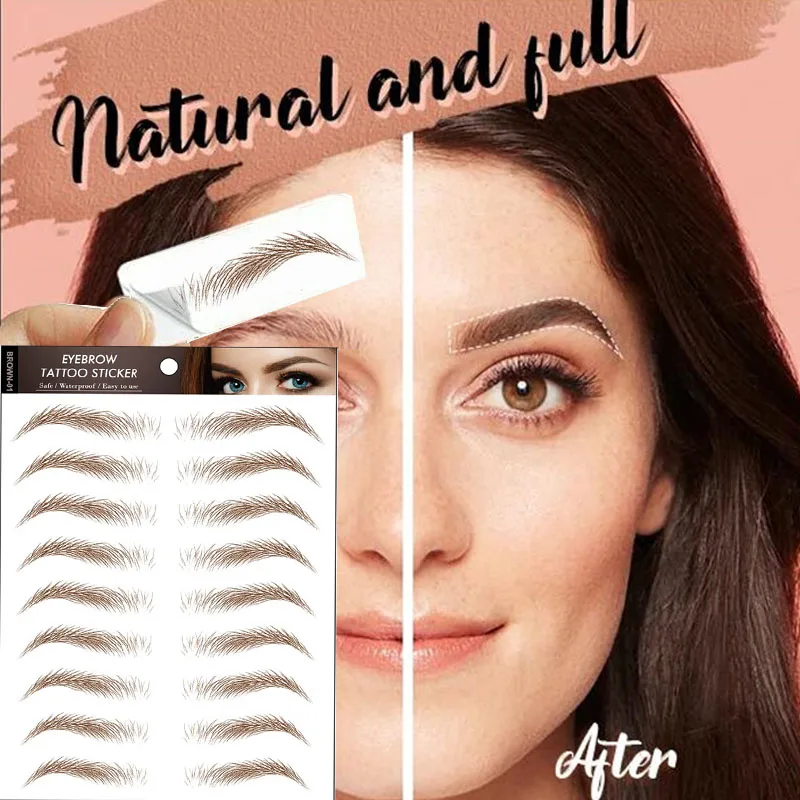 МБ 4D для ухода за волосами таких как коричневый брови татуировки Стикеры в