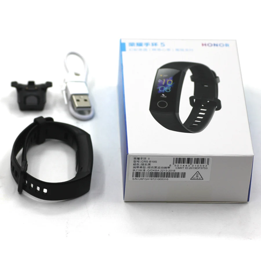 Браслет для Honor Band 5, умный Браслет, 5 оксиметров, волшебный цвет, сенсорный экран, для плавания, для обнаружения сердечного ритма, сна, сна