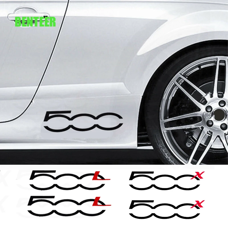 

2pcs car body sticker for fiat 500 500x 500l