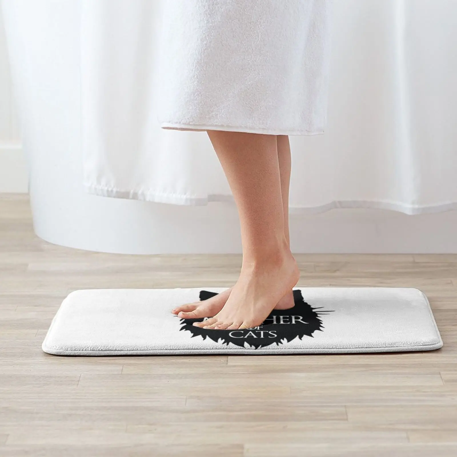 Футболка приталенная с изображением матери кошек коврик для двери нескользящий