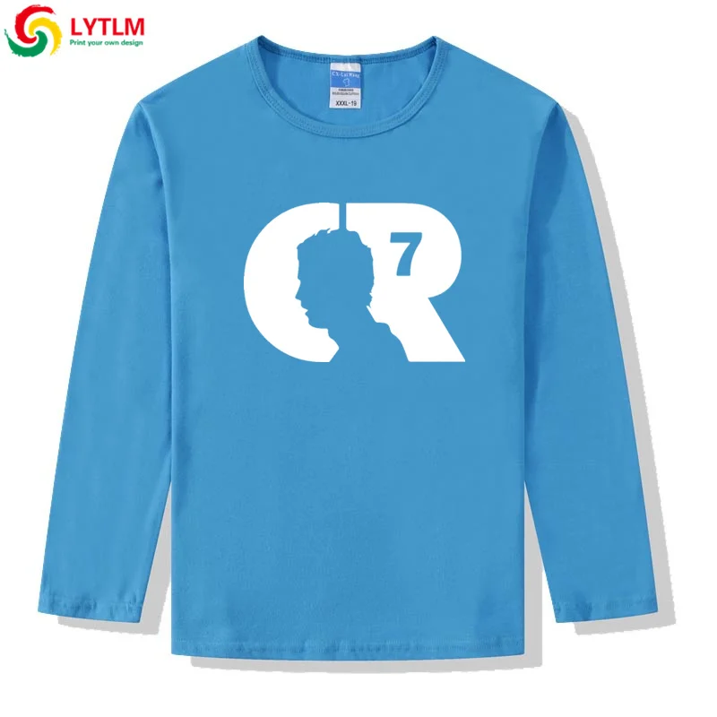 LYTLM Cristiano Ronaldo/Одежда для мальчиков Осенняя футболка с длинными рукавами Детская рубашка для мальчиков CR7 брендовые хлопковые топы для мальчиков, Roupa Menina, зима