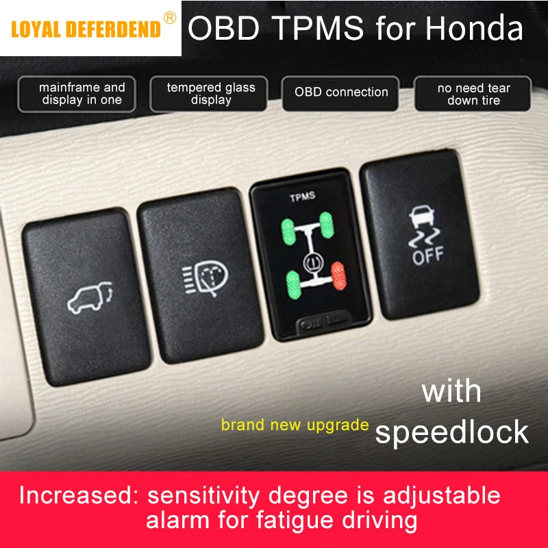 

Car Auto OBD TPMS tire pressure monitoring for Honda Civic Spirior Accord Fit etc Hybrid auto security alarm system