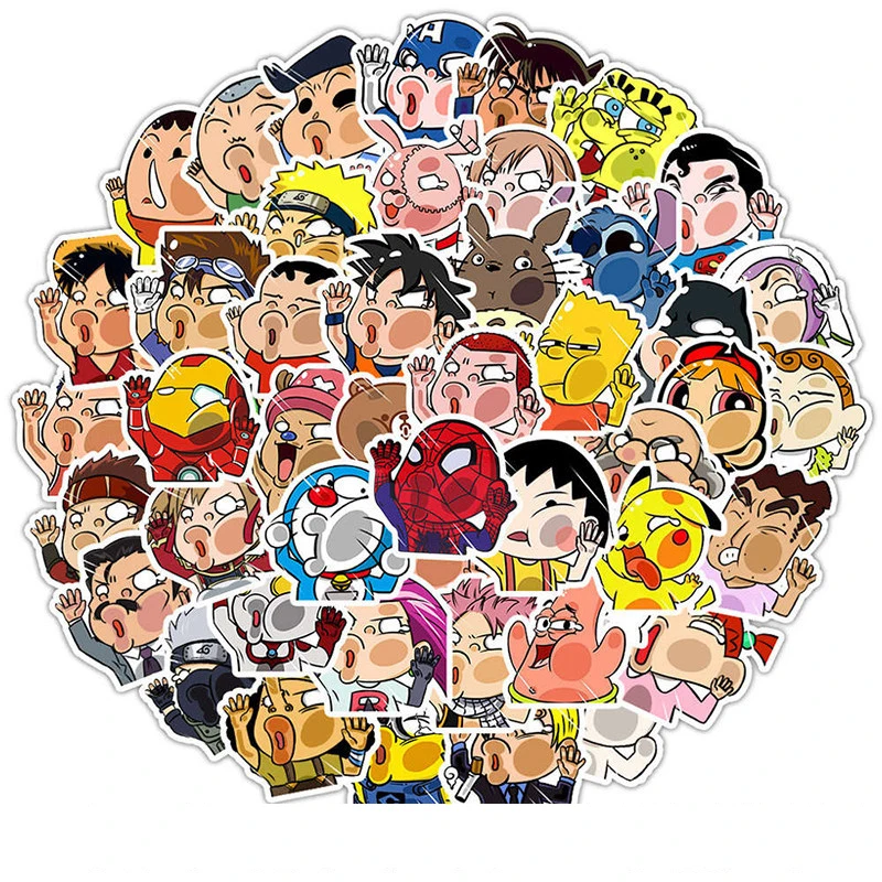 50pcs Funny Cartoon Character Car Sticker Window Notebook Doodle Voiture Auto Accessories | Автомобили и мотоциклы