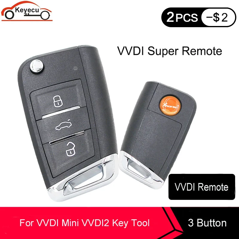 

KEYECU 5 PCS/LOT Xhorse (Super Remote) 3 Button for VVDI Remote Key Tool VVDI Mini Key Tool, VVDI2 Supermodel Machine