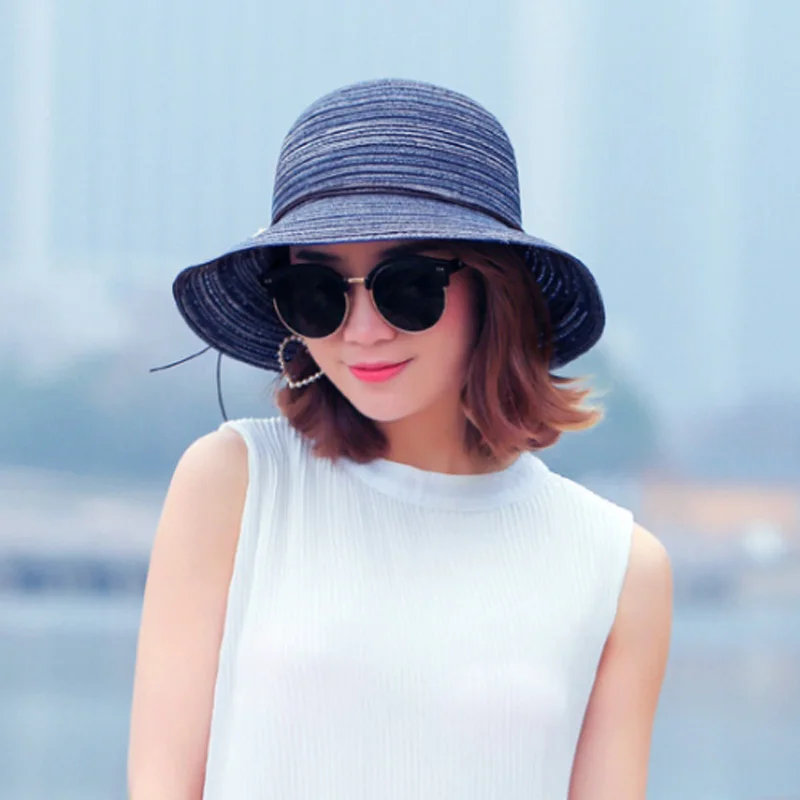 Женская летняя пляжная соломенная шляпа от солнца для путешествий дикая большая