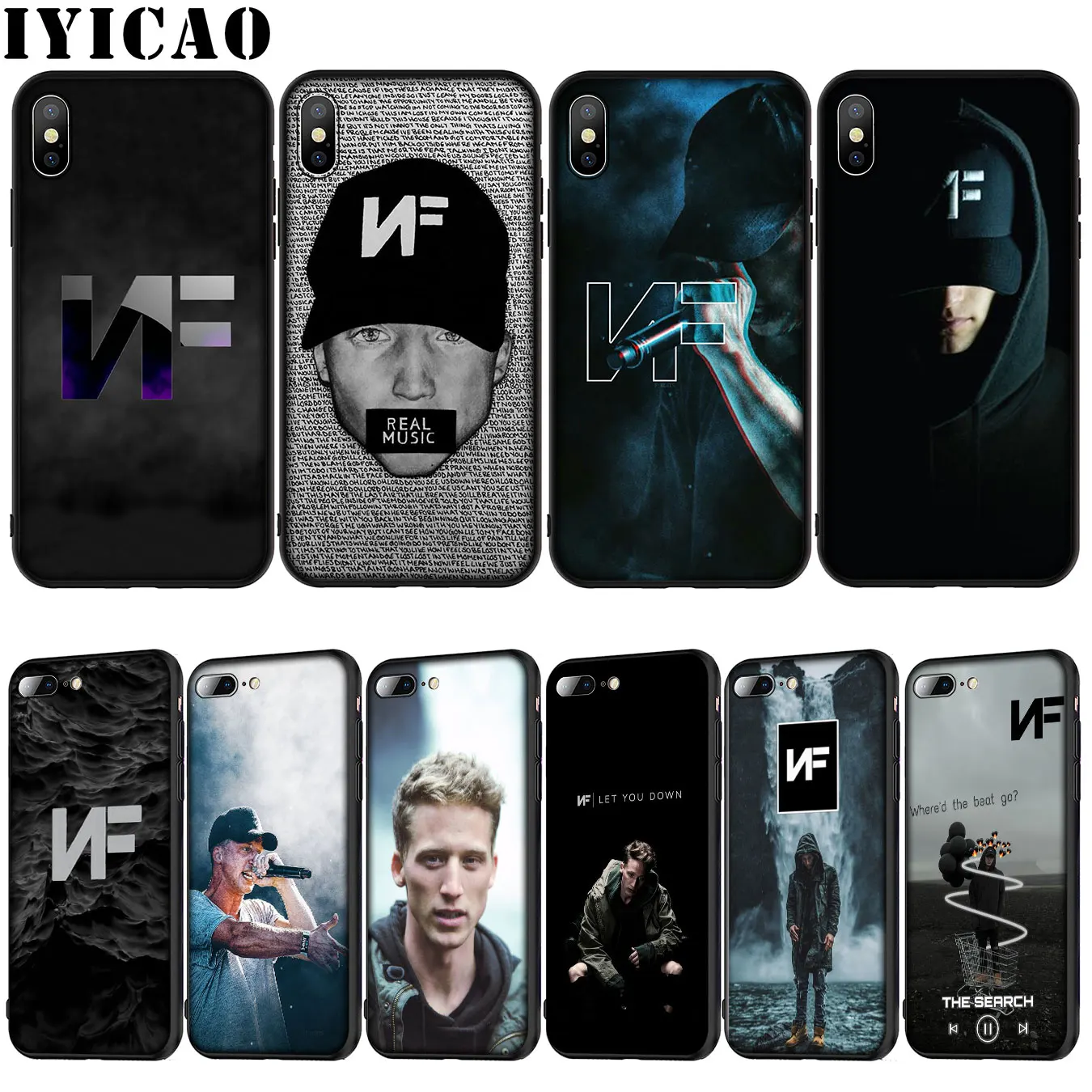 Pop NF реперские кепки Мягкий силиконовый чехол для iPhone 12 мини XR X XS 11 Pro Max 10 6 6S 7 8 plus 5S