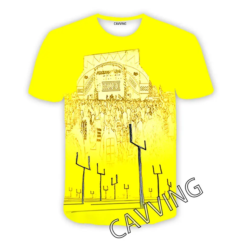 Новые модные женские/мужские повседневные футболки с 3D принтом MUSE Rock в стиле