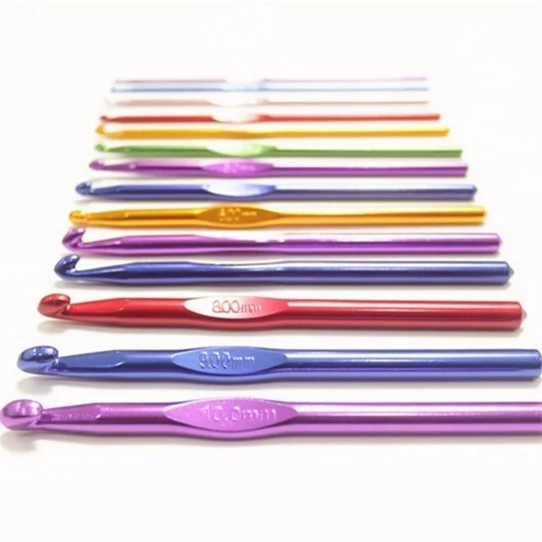 8PCS Aluminum Oxide Knitting Needles Crochet Hooks Weave Set Sweater Yarn Knit hook Tools 2/2.5/3/3.5mm | Дом и сад