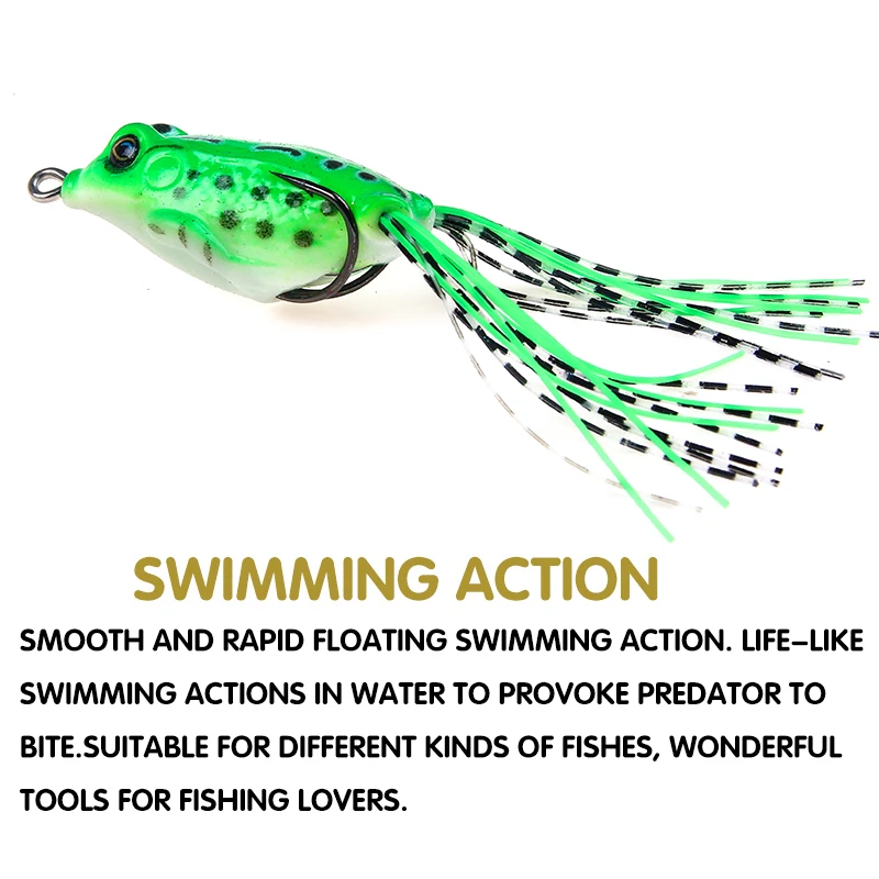 SEAPESCA 1 шт. приманка для рыбы в виде мягкой лягушки Рыбалка Реалистичная кожа