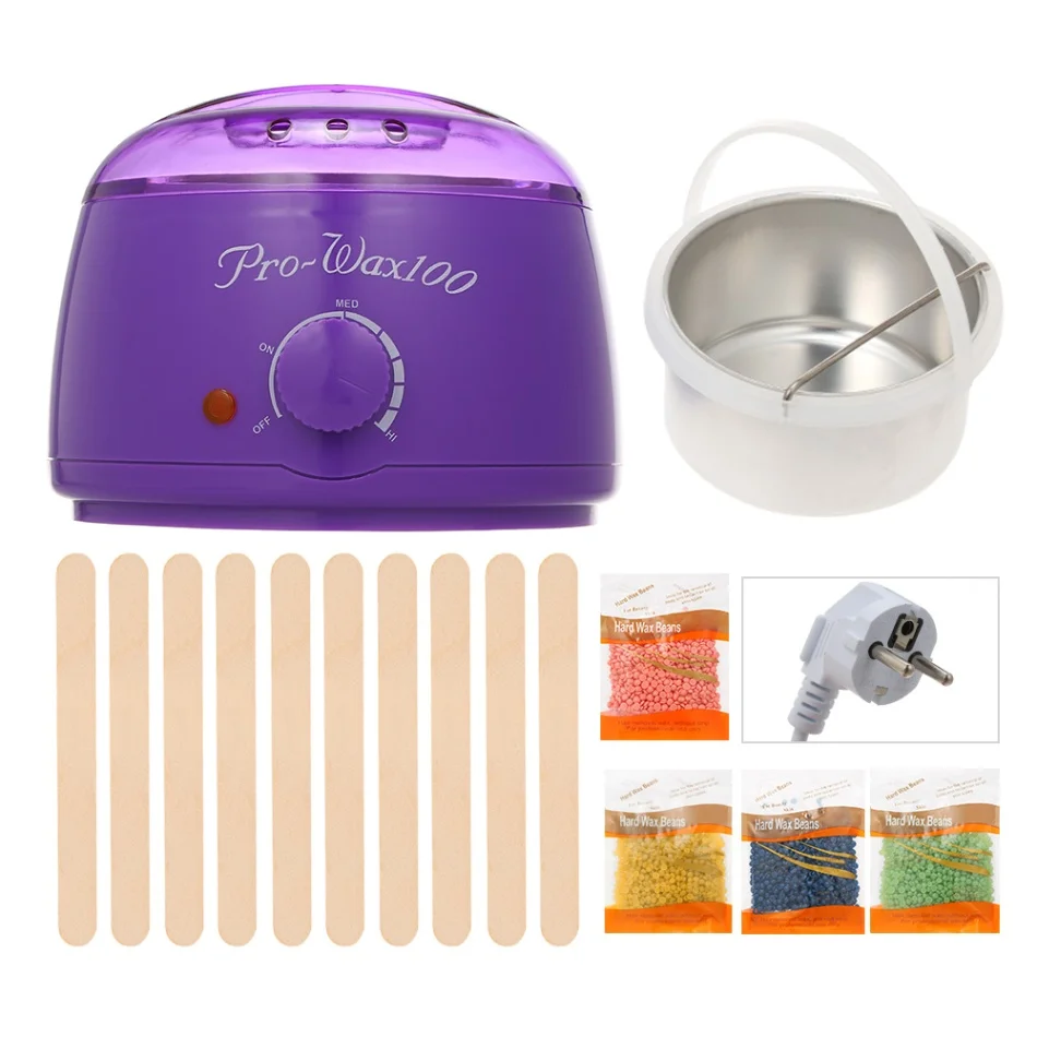 Фиолетовый Pro Warmer Wax Heater 500cc SPA Hand Epilator Feet Paraffin Heater Body Depilatory Hair Removal Tool Bean Kit - Цвет: Фиолетовый