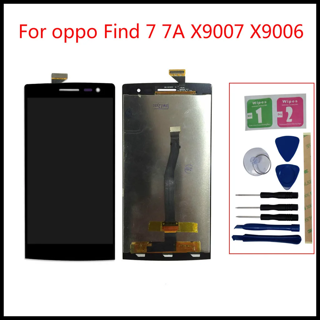 ЖК экран сенсорный панель дигитайзер сборка find7 дисплей ekran запасные части oppo Find 7