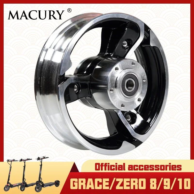 Original Front Wheel Hub for GRACE & ZERO 8 9 10 T8 T9 T10 Electric Scooter 8.5 9 10 Inch Detachable Wheel Macury Spare Parts