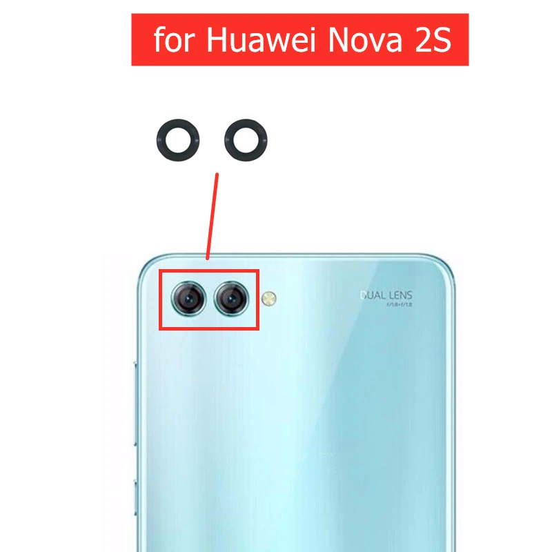 2 шт. для huawei Nova 2S Задняя Камера Стекло крышка объектива с помощью клейкой ленты 3м