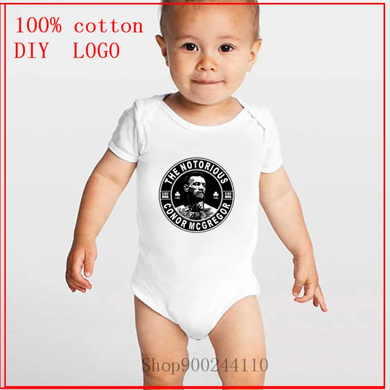 

New Style Conor Mcgregor printing Bodysuits Baby Boys Girls Clothes Summer Short Sleeved Bodysuit One Pieces Cute Babies Clothes