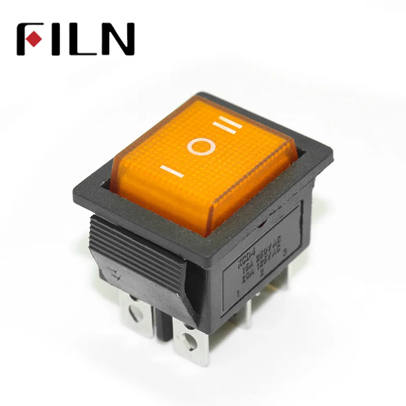 KCD4 250V 15A сверхмощный defond светодиодный переключатель освещенный на выключенном 6